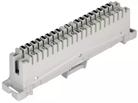 Плинт SNR SNR-LSA-09 размыкаемый LSA-PROFIL 10 пар, универсальный, маркировка 0…9