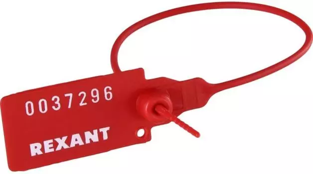 Пломба Rexant 07-6111 пластиковая номерная 220мм красная