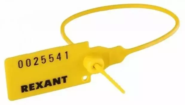 Пломба Rexant 07-6112 пластиковая номерная 220мм желтая