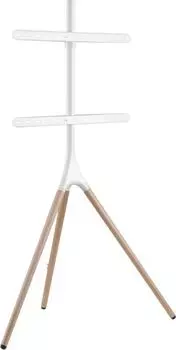 Подставка Cactus CS-ST1246WTBCH для телевизора белая/береза 45"-65" макс.32кг напольная