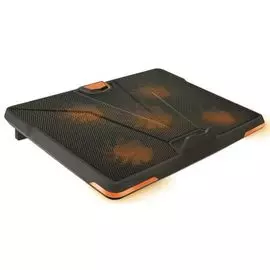 Подставка для ноутбука Crown CMLS-133 CM000003236 до 19", 390*295*30 мм, кулеры: D110mm*1+ D85mm*4, оранжевая led подсветка, регулятор скорости, 3 уро