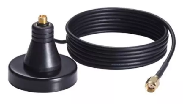 Подставка MOXA A-CRF-RFRM-R4-150 магнитная с кабелем, RP-SMA "папа" - RP-SMA "мама", 1.5 м