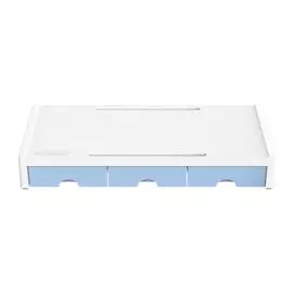 Подставка Orico XT-01L для монитора с тремя ящиками и пазами наверху, белая