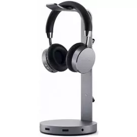 Подставка Satechi ST-UCHSHM хаб USB-C Headphone Stand для наушников серый космос