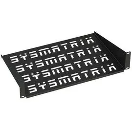Полка фронтальная SYSMATRIX SH 2503.900 19" глубина 250мм., цвет черный (RAL 9004)