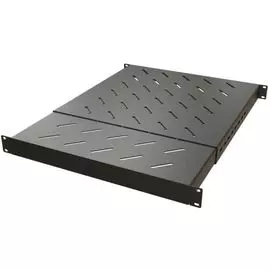 Полка Hyperline TSD3H-1U-405/700-RAL9005 c 19'' креплением, раздвижная, 1U, с регулируемой глубиной установки от 405 мм до 700 мм, нагрузка до 220 кг,