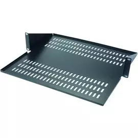 Полка угловая Eurolan 60A-02-40-20BL 2U, до 15 кг, с центральным креплением, глубина 400 мм