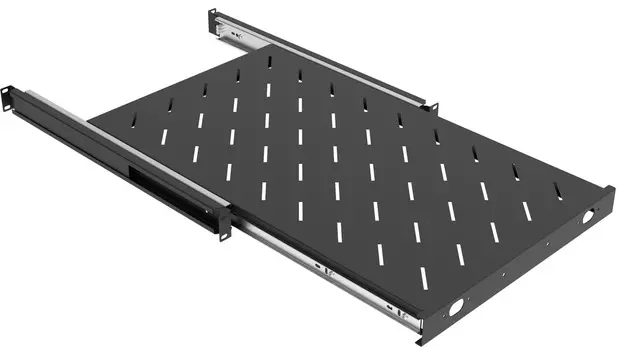 Полка выдвижная SNR SNR-SHELF-10071-20BS для шкафов глубиной 1000мм, (глубина полки 710мм) распределенная нагрузка 20кг, цвет-черный