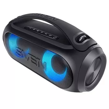 Портативная акустика 2.0 Sven PS-380 SV-021696 черная (100 Вт, TWS, BT, FM, USB, microSD, LED-дисплей, 4400мА*ч)
