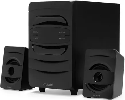 Портативная акустика Hyundai H-MS1404 черный 30Вт FM USB BT SD, 1904091