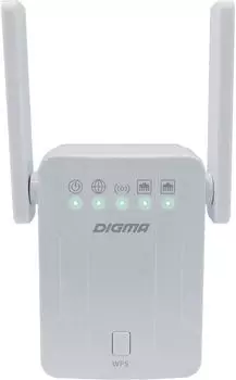 Повторитель Digma D-WR300 беспроводного сигнала N300 10/100BASE-TX/Wi-Fi белый