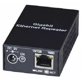 Повторитель SC&T SR01X Gigabit Ethernet для увеличения расстояния передачи до 120м. Возможно каскадное подключение повторителей