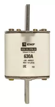 Предохранитель EKF fus-39/630/500 ППН-39 630/500А габарит 3
