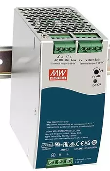 Преобразователь AC-DC сетевой Mean Well DRC-180B функция UPS, монтаж на DIN-рейку