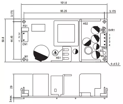 Преобразователь AC-DC сетевой Mean Well EPS-45-5 40Вт, вход 85…264V AC, 47…63Гц /120…370В DC, выход 5В/8A, рег. вых 4.75…5.5В, изоляция 3000В AC, откр