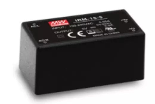 Преобразователь AC-DC сетевой Mean Well IRM-15-15 15 Вт, вход 85...264В AC 47...440 Гц, 120...370B DC, выход 15В/1А, изоляция 3000В AC, в корпусе на п