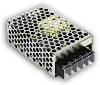 Преобразователь AC-DC сетевой Mean Well RS-25-5 источник питания 5В с универсальным входом от 88 до 264 В AC, мощность 25Вт, в кожухе.