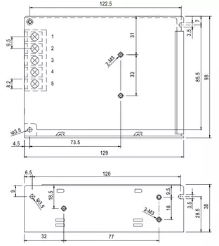 Преобразователь AC-DC сетевой Mean Well RS-75-24 источник питания 24В с универсальным входом от 88 до 264 В AC, мощность 75Вт, конструктивное исполнен