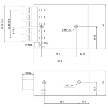 Преобразователь AC-DC сетевой Mean Well RS-15-24 источник питания 24В с универсальным входом от 85 до 264 В AC, мощность 15Вт, конструктивное исполнен