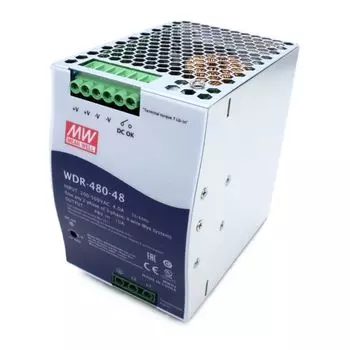 Преобразователь AC-DC сетевой Mean Well WDR-480-48 источник питания 48В с универсальным входом от 180 до 550 В AC, мощность 480Вт
