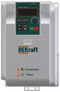 Преобразователь частоты DEKraft DEKV060G2R2S2 DEKV060-2.2кВт 1 фаза 220В
