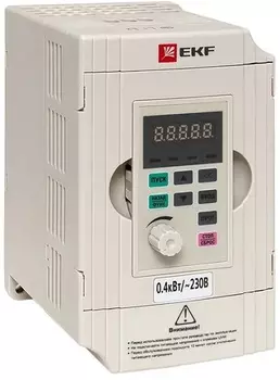 Преобразователь частоты EKF VT100-0R4-1B 0,4/0,75кВт 1х230В VECTOR-100