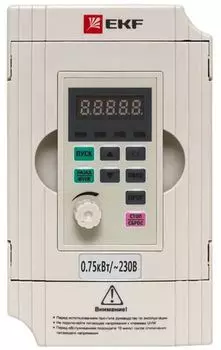 Преобразователь частоты EKF VT100-0R7-1B 0,75/1,5кВт 1х230В VECTOR-100