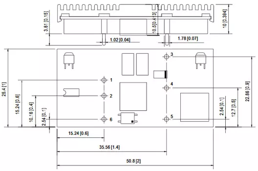 Преобразователь DC-DC модульный Mean Well NSD10-12S5 конвертор: PCB 2"x1"; 10 Вт; Выход 5В / 2А; Вход: 9.8...36 [12] В; -25...70 °C