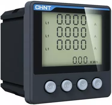Прибор измерительный многофункциональный CHINT 765096 PD666-3S3 3ф 5А RS-485 96х96 LCD дисплей 380В