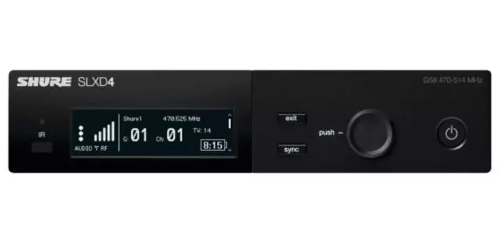 Приемник Shure SLXD4E=-H56 цифровой одноканальный, частота UHF 518-562 МГц