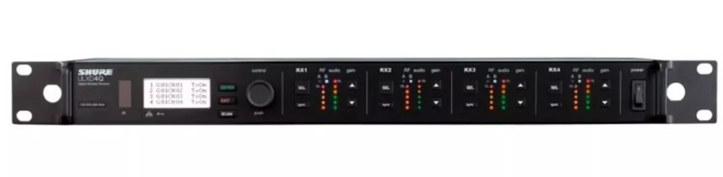 Приемник Shure ULXD4QE=-G51 четырехканальный цифровой G51 470 - 534 МГц