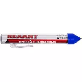 Припой Rexant 09-3103 с канифолью, 20 г, 1.0 мм, (олово 60%, свинец 40%), колба-карандаш