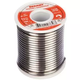 Припой Rexant 09-3393 с канифолью, 500 г, 3.0 мм, (олово 60%, свинец 40%), катушка