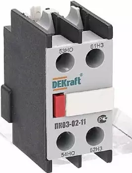 Приставка DEKraft 24100DEK конт. доп. контакты 1НО+1НЗ лицевой установки ПК-03