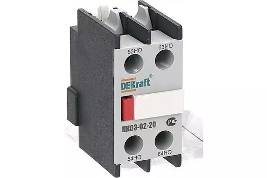 Приставка DEKraft 24101DEK конт. доп.контакты 2НО лицевой установки ПК-03