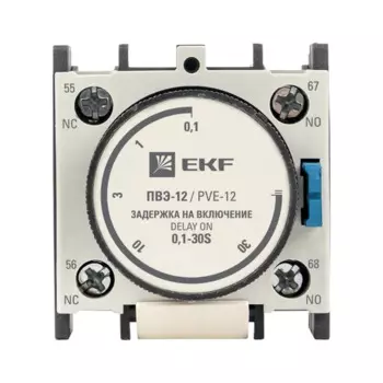 Приставка выдержка времени включения EKF ctr-st-12 ПВЭ-12 0,1-30сек NO+NC