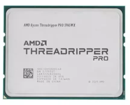 Процессор AMD Ryzen Threadripper PRO 5965WX 100-000000446 Zen 3 24C/48T 3.6-4.5GHz (sWRX8, L3 128MB, 7nm, 280W TDP) OEM