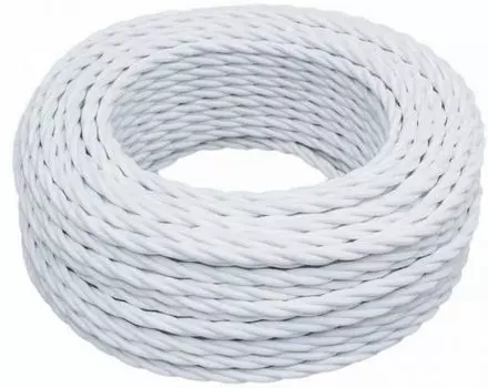 Провод Bironi B1-424-071-50 витой 2*1,5, цвет белый глянец, м