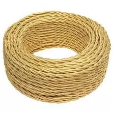 Провод Bironi B1-434-079-50 витой 3*1,5, цвет золото глянец (50м)