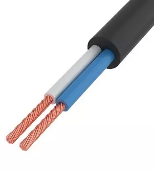Провод Rexant 01-8033-10 ПВС 2x1,5 мм, черный, длина 10 метров, ГОСТ