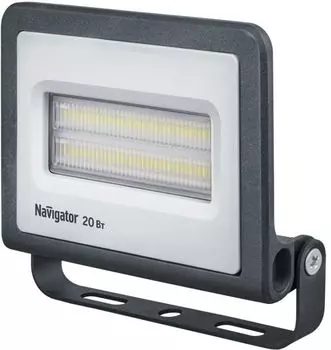 Прожектор светодиодный Navigator NFL-01-20-6.5K-LED 14 203 20Вт, 200–240В, 6500К, 1700лм, 121х110х32мм, черный (14203)