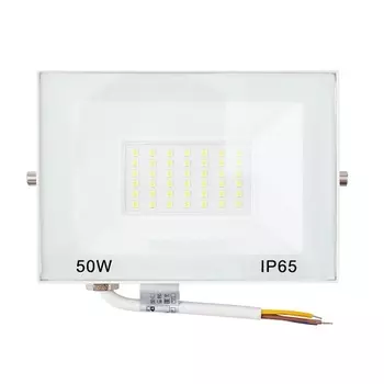 Прожектор светодиодный Rexant 605-026 СДО 50Вт 4000Лм 5000K нейтральный свет, белый корпус