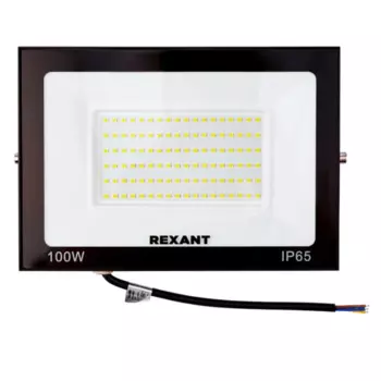 Прожектор светодиодный Rexant 605-034 СДО 100Вт 8000Лм 4000K нейтральный свет, черный корпус