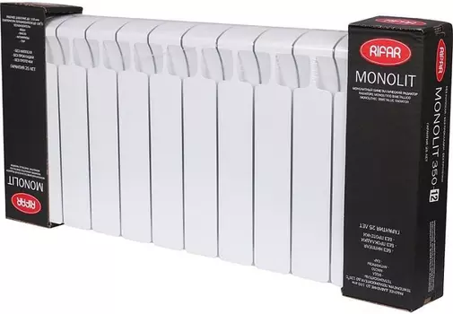 Радиатор отопления биметаллический Rifar Monolit Ventil 350 х13 RM35013НЛ50 нижнее подключение, левое, 50мм