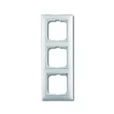 Рамка ABB 1725-0-1481 BASIC 55 3 поста, с декоративной вставкой, IP20 (белая)