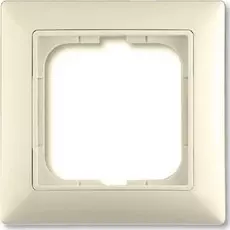 Рамка ABB 1725-0-1484 BASIC 55 1 пост с декоративной вставкой, IP20 (бежевая)