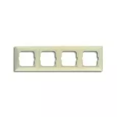 Рамка ABB 1725-0-1487 BASIC 55 4 поста с декоративной вставкой, IP20 (бежевая)
