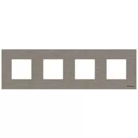 Рамка ABB 2CLA227400N4001 4-я 2+2 +2+2 мод cталь