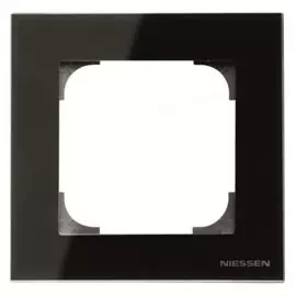 Рамка ABB 2CLA857100A3101 1-постовая, стекло чёрное