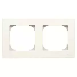 Рамка ABB 2CLA857200A1101 2-постовая, альпийский белый